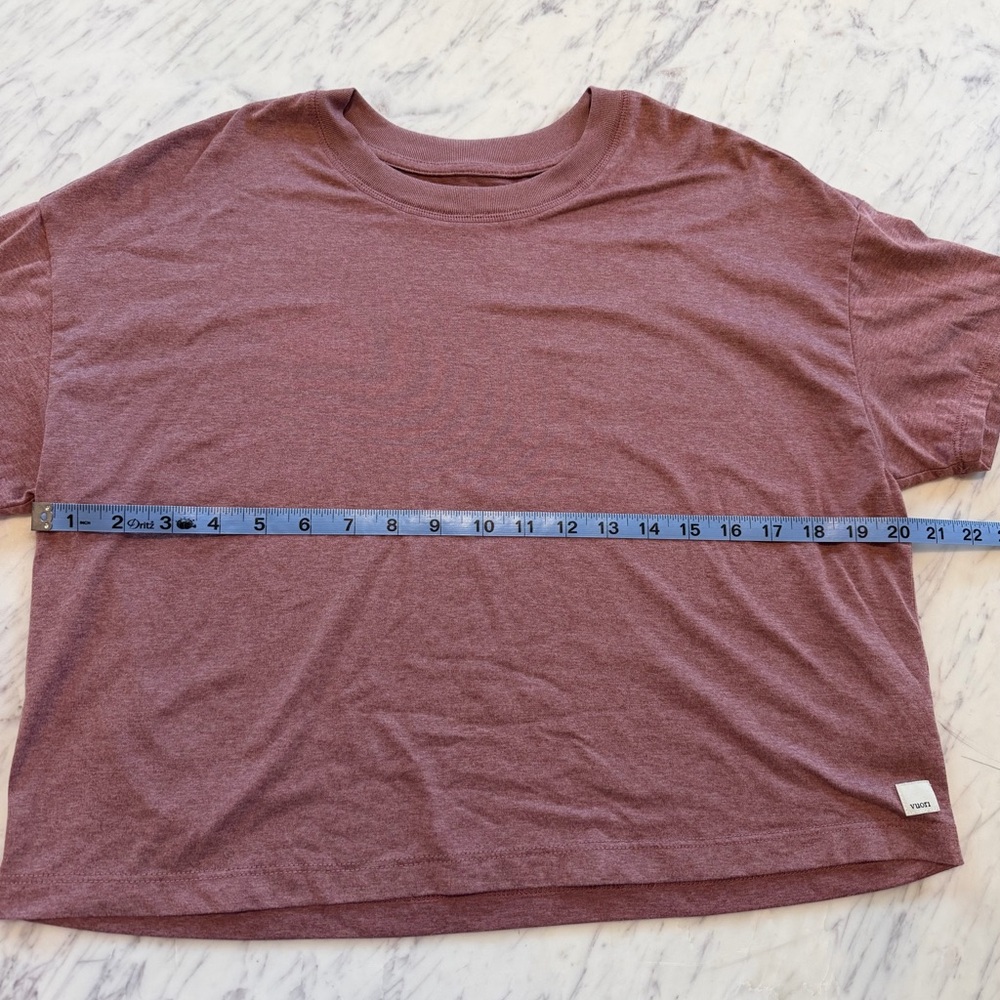 Vuori Energy Tee Shirt Women’s Small Heatherd Marsala - Picture 5 of 6